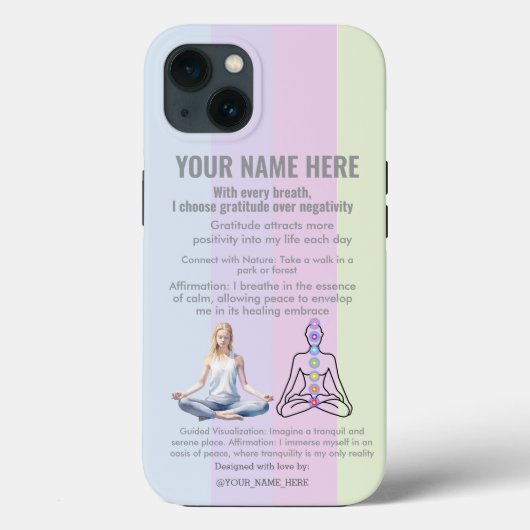 ANTI-Stress YOGA RELAX PEACE  GRATITUDE Case-Mate iPhoneケース (裏面)