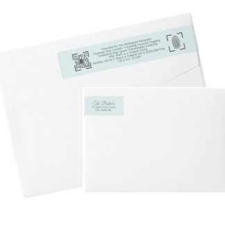 Anti-Theft Blue Mail Label – Return Mail ラップアラウンドラベル