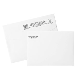 Anti-Theft White Envelope Label – Return Mail  ラップアラウンドラベル