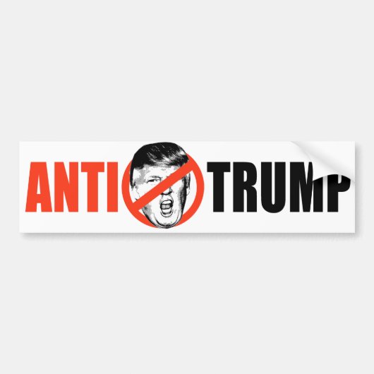 ANTI-TRUMPの旗- バンパーステッカー (正面)