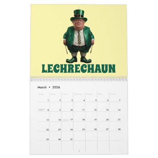 Anti Trump Calendar カレンダー (3月 2026)