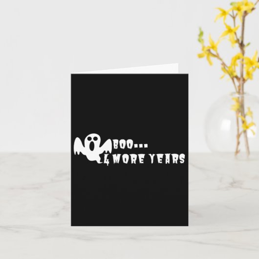 Anti Trump Halloween  カード (黄色い花)