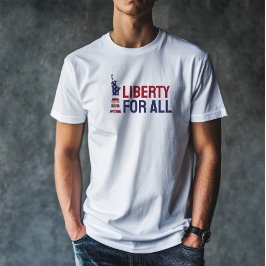 Anti-Trump merch protest flag blue red T-Shirt Tシャツ