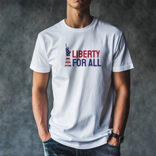 Anti-Trump merch protest flag blue red T-Shirt Tシャツ