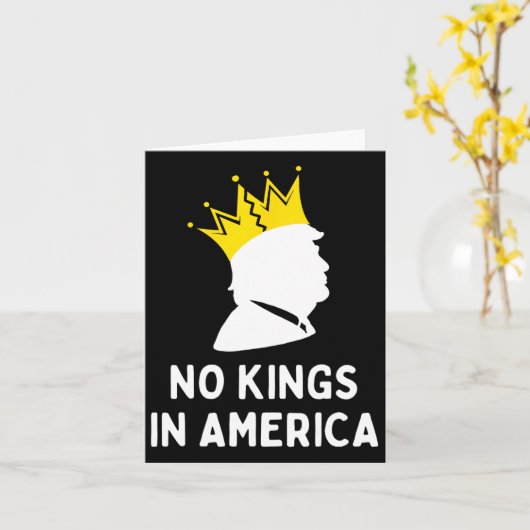 Anti-trump No Kings In America  カード (黄色い花)