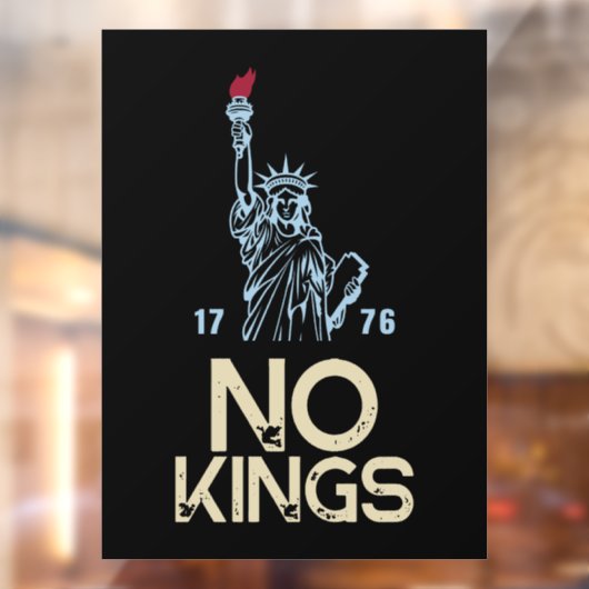 Anti Trump No Kings Protest Quote ウィンドウサイン (シート2)
