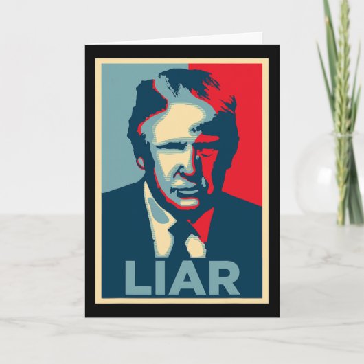 Anti Trump Obama Hope Poster Liar  カード (正面)