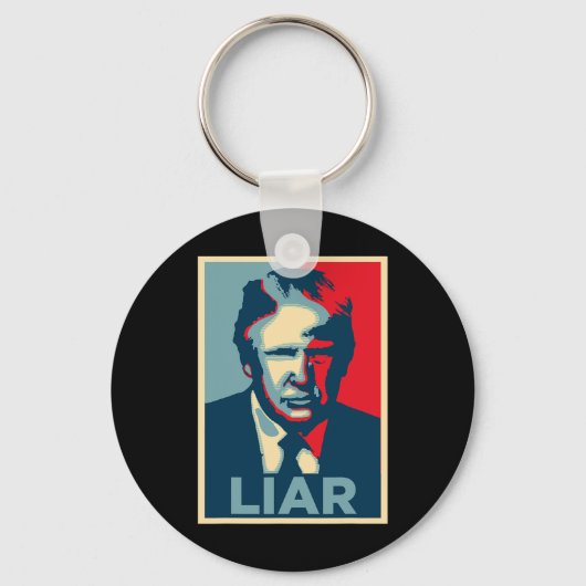 Anti Trump Obama Hope Poster Liar キーホルダー (正面)