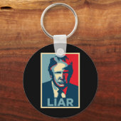Anti Trump Obama Hope Poster Liar キーホルダー (正面)