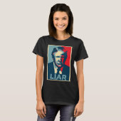 Anti Trump Obama Hope Poster Liar  Tシャツ (正面フル)