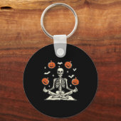 Anti Trump Skeleton Halloween Long Sleeve  キーホルダー (正面)