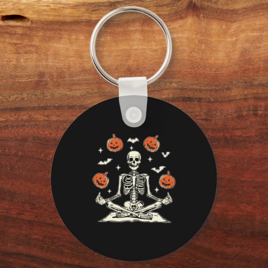 Anti Trump Skeleton Halloween Long Sleeve  キーホルダー (正面)