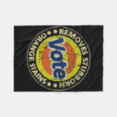 Anti-trump Vote Detergent Funny Gifts  フリースブランケット (正面(横))
