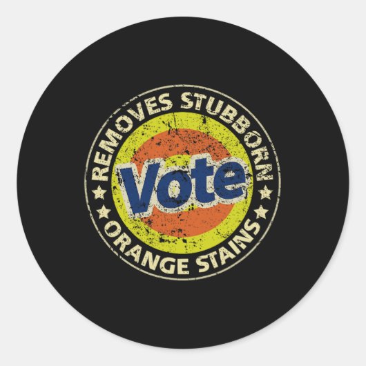 Anti-trump Vote Detergent Funny Gifts  ラウンドシール (正面)