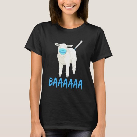Anti Vaccine Or Mask Mandate Sheeple Or Sheep Baaa Tシャツ (正面)