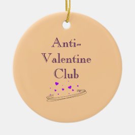 Anti Valentine Club Cute Minimal Pastel Art セラミックオーナメント