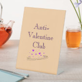 Anti Valentine Club Cute Minimal Pastel Art 台座サイン (インサイチュ)