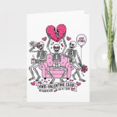 Anti Valentine Club Funny Skeleton Valentines Men  カード (正面)