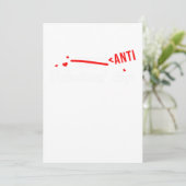 Anti Valentines Day Funny Hate Hearts Day Gift 招待状 (スタンド正面)