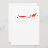 Anti Valentines Day Funny Hate Hearts Day Gift 招待状 (正面/裏面)