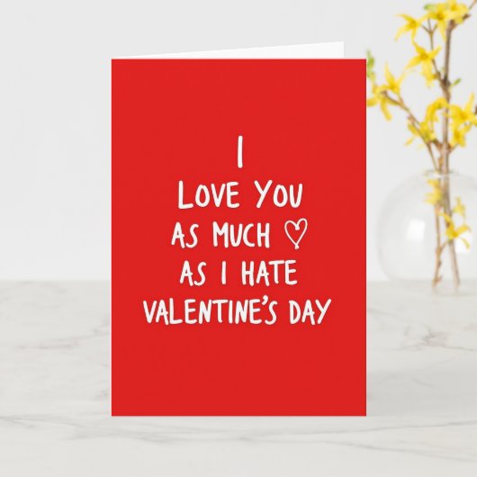 Anti Valentines Day Love Card カード (黄色い花)