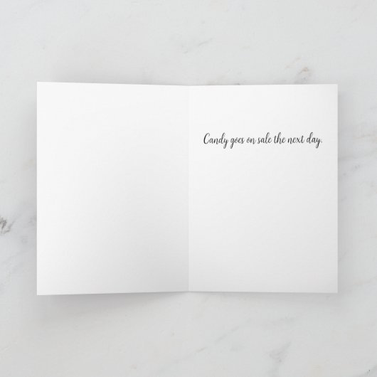 Anti-Valentine's Day Red Heart on Black カード (内部)