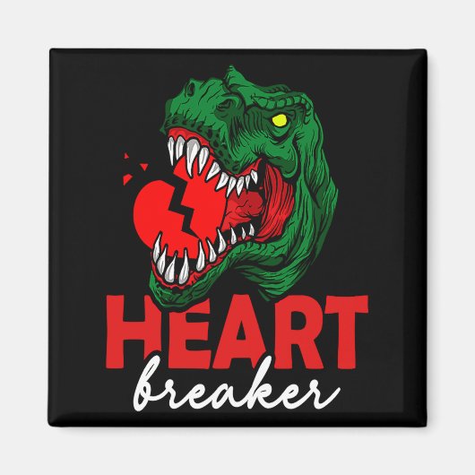 Anti Valentines Day Single Heart Breaker T Rex Di  マグネット (正面)