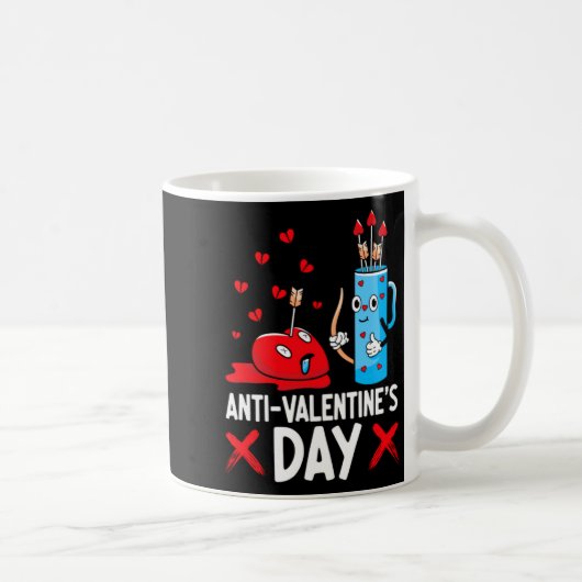 Anti Valentines Day Valentines Day Arrows Single コーヒーマグカップ (右)