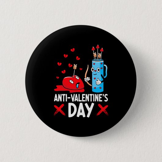 Anti Valentines Day Valentines Day Arrows Single 缶バッジ (正面)