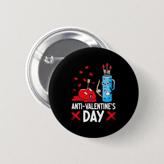 Anti Valentines Day Valentines Day Arrows Single 缶バッジ (正面&裏面)