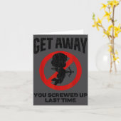 Anti Valentines Sarcastic Cud Quote Funny Gift カード (黄色い花)