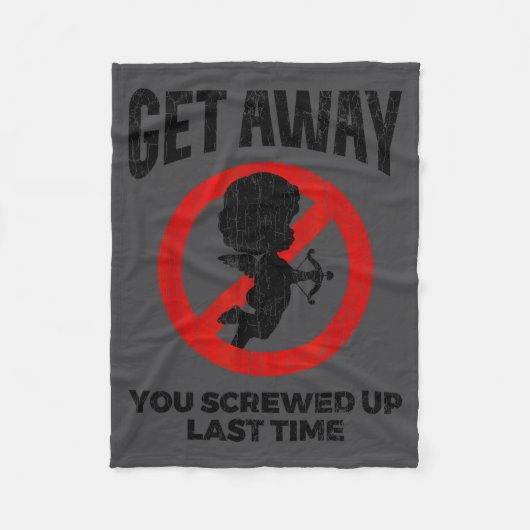 Anti Valentines Sarcastic Cud Quote Funny Gift フリースブランケット (正面)