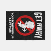 Anti Valentines Sarcastic Cud Quote Funny Gift  フリースブランケット (正面(横))