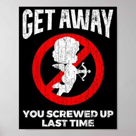 Anti Valentines Sarcastic Cud Quote Funny Gift  ポスター (正面)