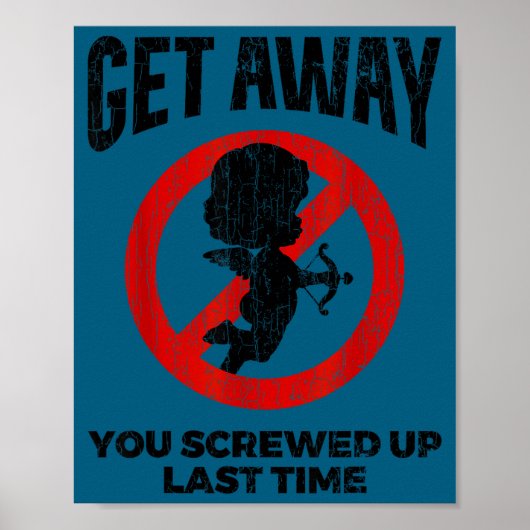 Anti Valentines Sarcastic Cud Quote Funny Gift  ポスター (正面)