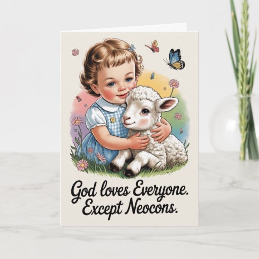 Anti War America First Easter Peace Christian Card カード (正面)