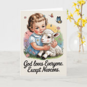 Anti War America First Easter Peace Christian Card カード (黄色い花)