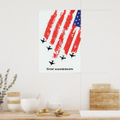 Anti-War Poster Stop Aggression American wars ポスター (キッチン)