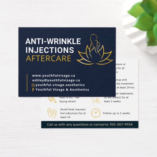Anti - Wrinkle aftercare business card  (デスク)