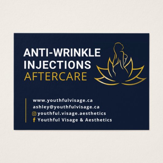 Anti - Wrinkle aftercare business card (正面)