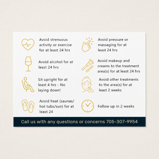 Anti - Wrinkle aftercare business card  (裏面)