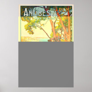 Antibes Côte d’Azur France Vintage Travel Poster ポスター