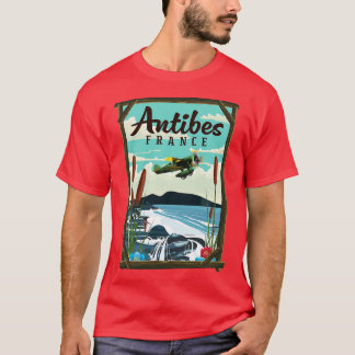 Antibes France旅行ポスター Tシャツ