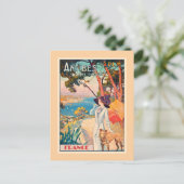 Antibes, France travel poster, ポストカード (スタンド正面)