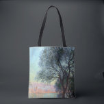 Antibes in the Morning by Claude Monet トートバッグ<br><div class="desc">クロード・モネのAntibes in the Morning (1888)は、フランスのリビエラの木々と海を通してAntibesの景色を見せ素晴らした絵画、ヴィンテージの印象派の芸術シースケープの作品でフランスのす地中海の。アーティストについて：クロード・モネ(1840-1926)は印象派の運動の創始者であフランスのり絵画、その絵画の大部分は「空中に浮かぶ」（野外に浮かぶ）スタイル印象派の風景である。</div>