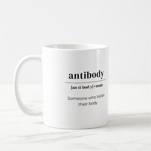 Antibody Dictionary Definition - Someone Who Hates コーヒーマグカップ (左)