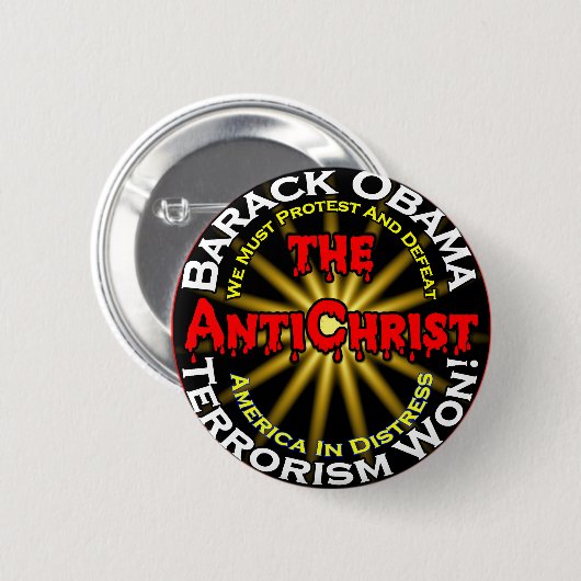 AntiChristObamaDefeat 缶バッジ (正面&裏面)