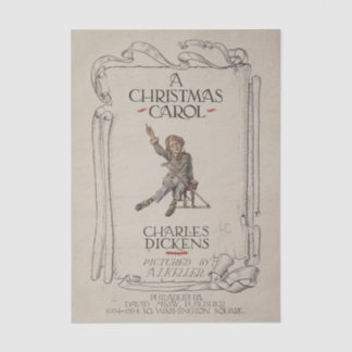 Antico Charles Dickens Un tessuto di Natale 薄葉紙