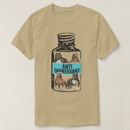 Antidepressants, Love Pitbull Smile, Dog Is Love P Tシャツ (デザイン正面)