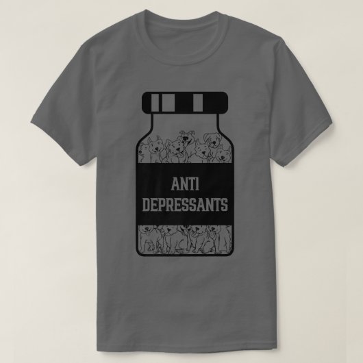 Antidepressants, Love Pitbull Smile, Dog Is Love P Tシャツ (デザイン正面)
